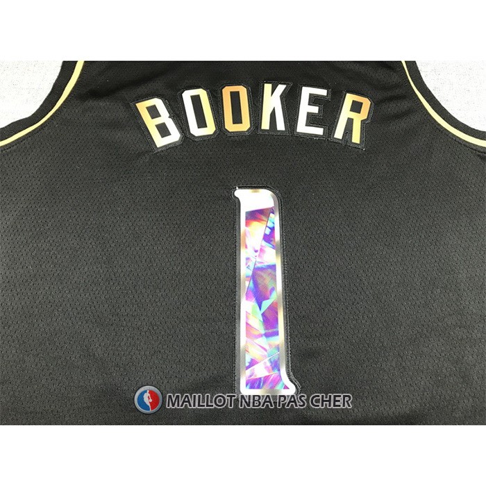 Maillot Golden Edition Phoenix Suns Devin Booker NO 1 2021-22 Noir
